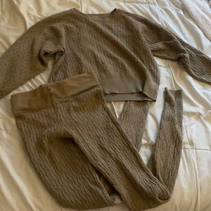 brown sweater lounge set